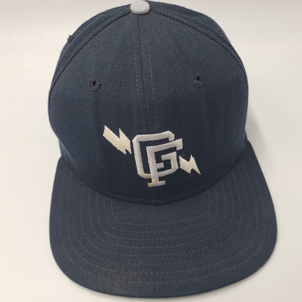 Vintage Great Falls Dodgers Hat Snapback New Era Pro Model Blue White Lightning